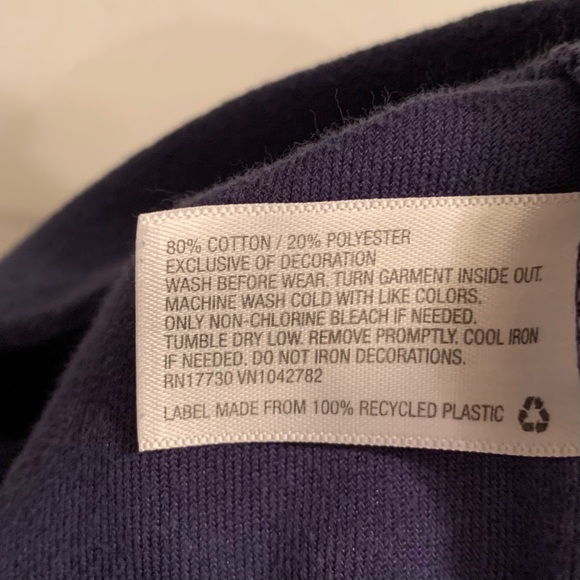 Cat & Jack Terry Cloth Navy Blue Dress-Size 10/12 - Picture 7 of 8